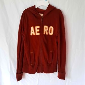 Red and yellow aero zipup sweater